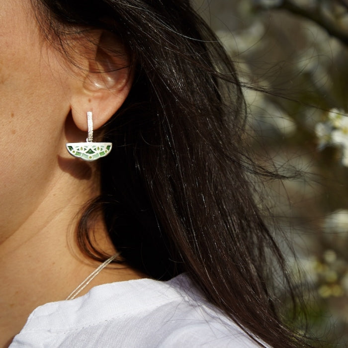 Marineda, pendientes dobles, de presión