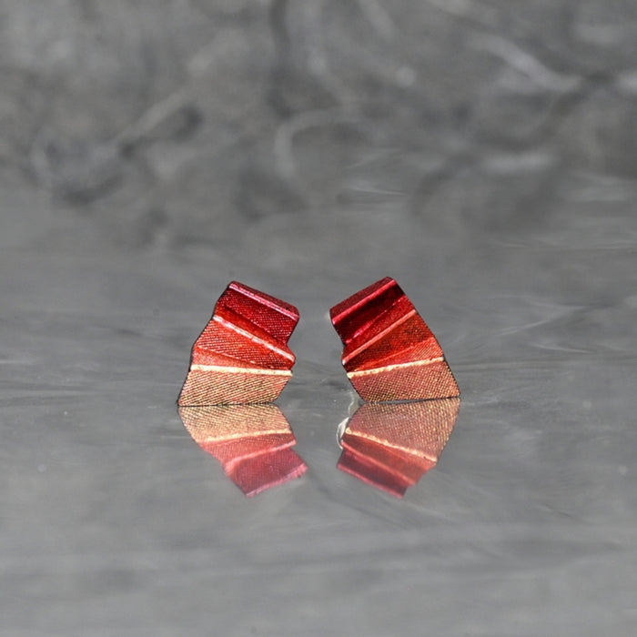 Origami pátina, pendientes de presión pequeños