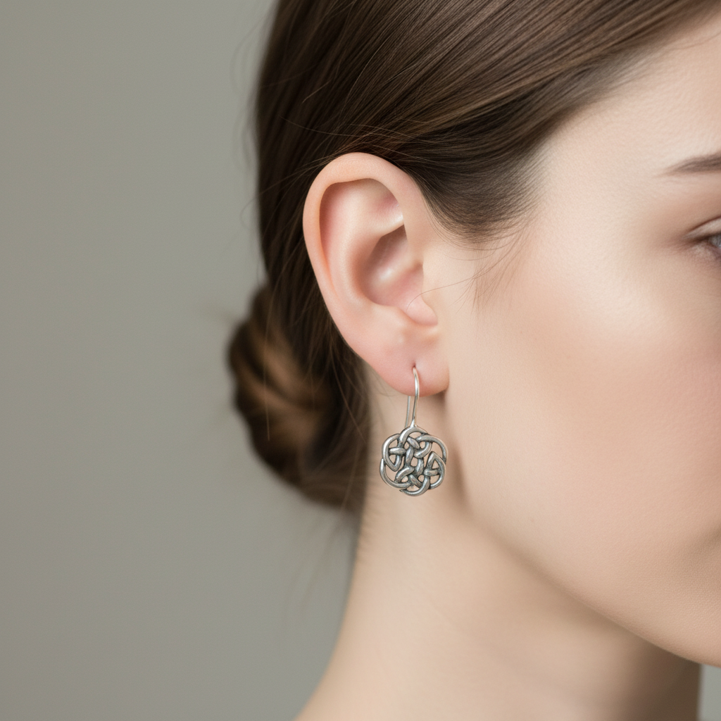 Nudo Celta, Pendientes de gancho fijo