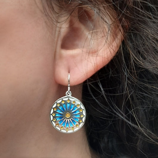 Pendientes redondos, con gancho móvil, Alhambra 641