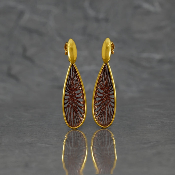 Folerpa chocolate, pendientes de presión, dobles
