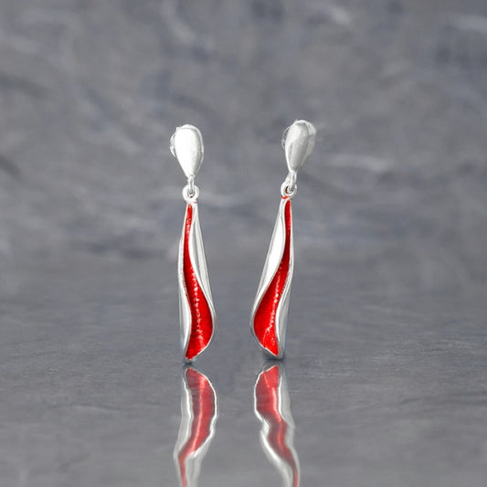 Azahar pasión, pendientes dobles con hoja