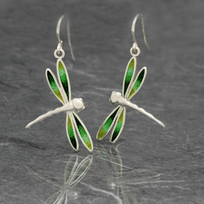 Libélula, pendientes de gancho móvil