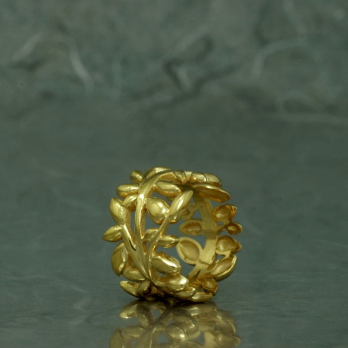 Fento, anillo ancho chapado