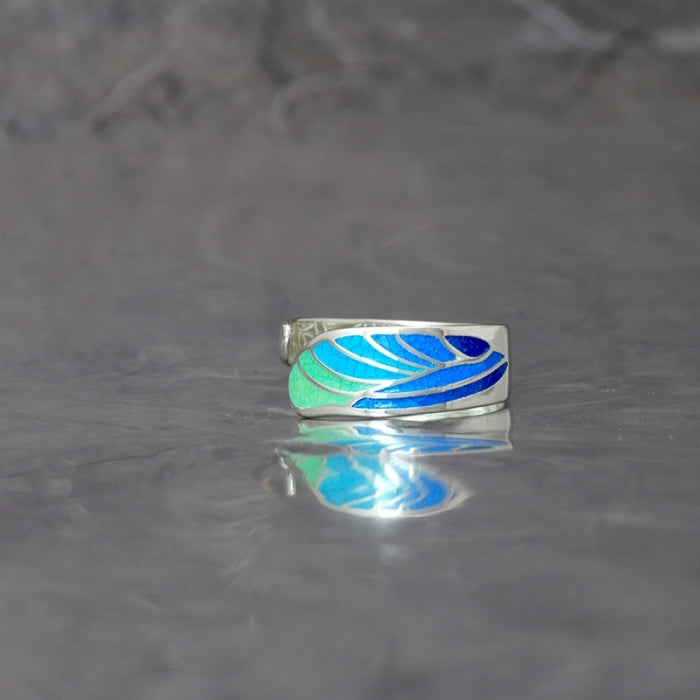 Art Nouveau, anillo abierto, tipo torque