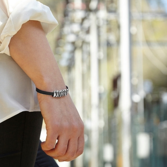 Omnia, pulsera unisex, con piel