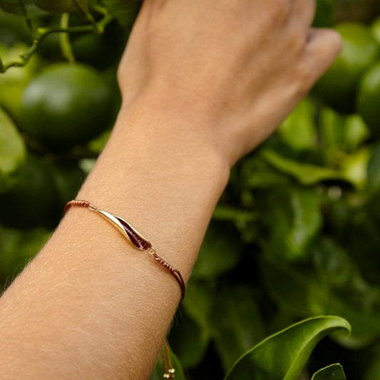 Azahar chocolate, pulsera macramé