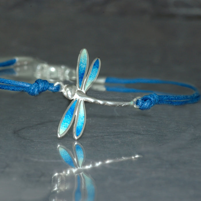 Libélulas, pulsera de hilos