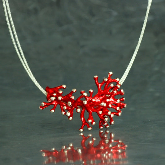 colgante Anémona rojo pasión