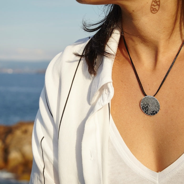 Gaviotas, colgante unisex redondo