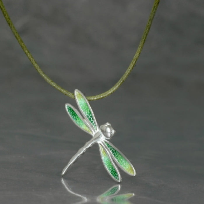 Colgante pequeño libélula verde