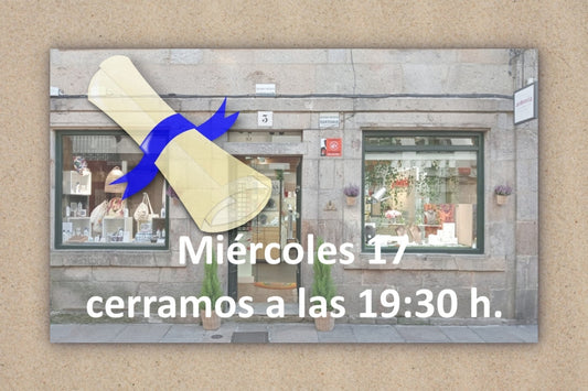 Miércoles 17 de abril cerramos Ardentia Compostela a las 19:30 h