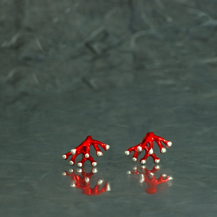 Anémona pasión, pendientes de presión minis