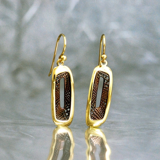 Nasa marrón, Pendientes mediandos, con gancho móvil