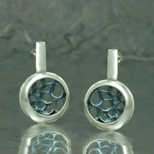 Organic, pendientes de presión con barra corta