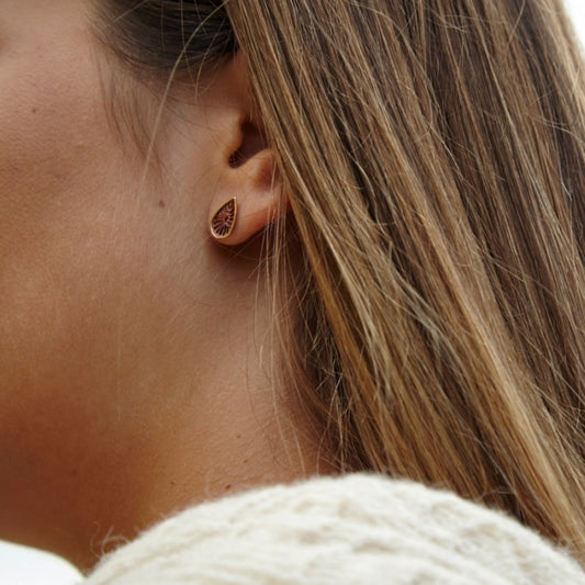 Folerpa chocolate, pendientes de presión minis