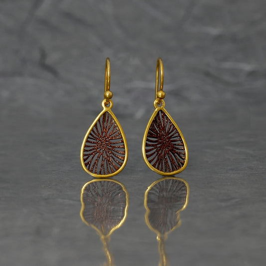 Folerpa chocolate, pendientes de gancho móvil