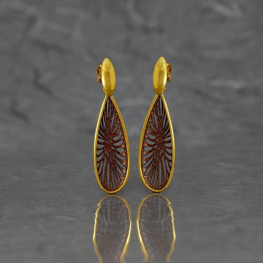 Folerpa chocolate, pendientes de presión, dobles
