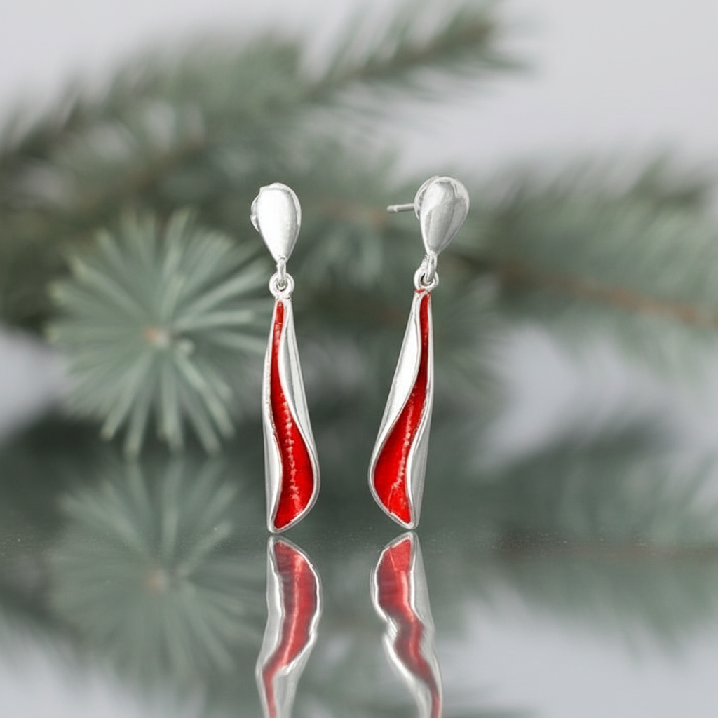 Azahar pasión, pendientes dobles con hoja