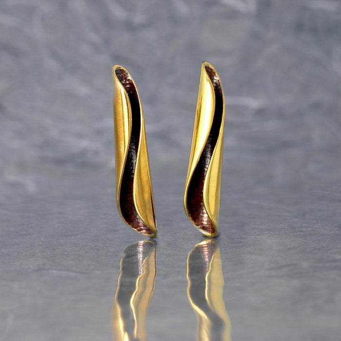 Azahar chocolate, pendientes de presión, grandes