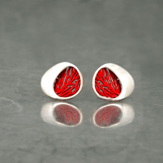 Gorgonia, pendientes de presión medianos