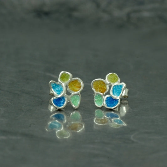Dream, mini pendientes de presión con color