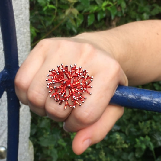 Anémona pasión, sortija XL