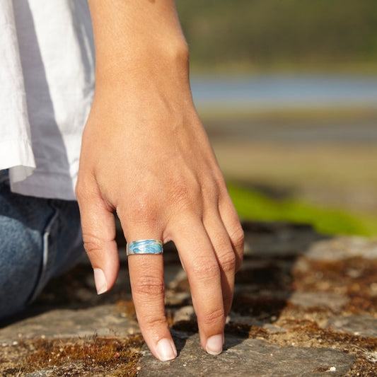 Art Nouveau, anillo abierto, tipo torque