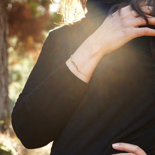 Fento chapado, pulsera de hilos