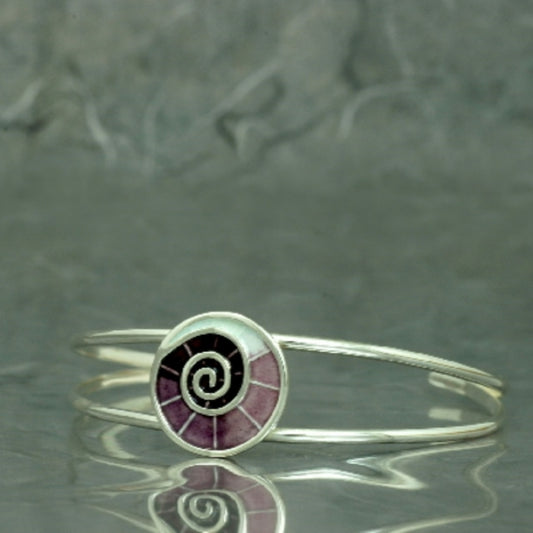 Gaudí espiral morado, pulsera rígida