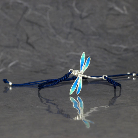 Libélulas, pulsera de hilos