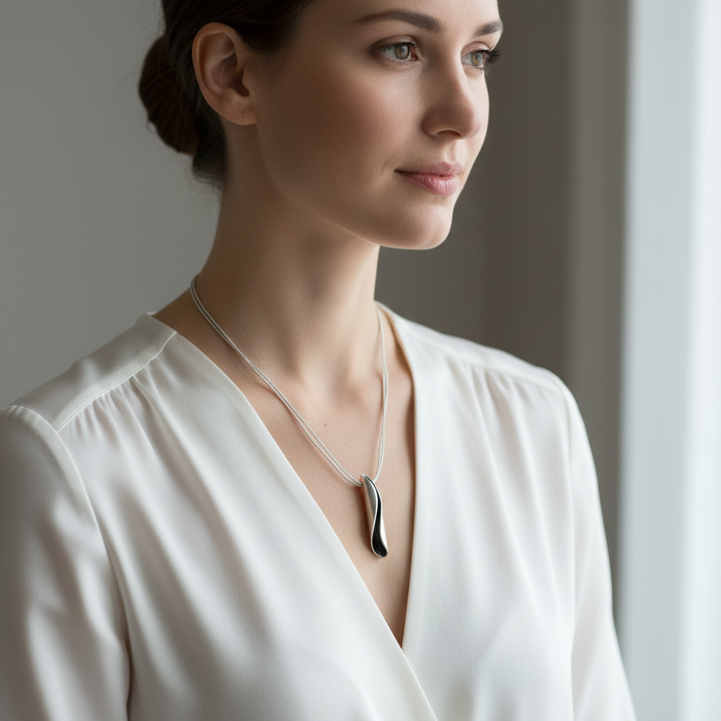 modelo con colgante Azahar mediano, de Ardentia