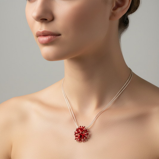 Colgante Anémona Pasión original con modelo